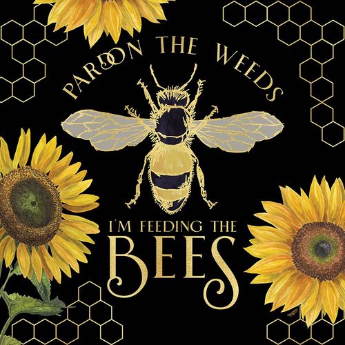 Reed, Tara 아티스트의 Honey Bees And Flowers Please on black VI-Pardon the Weeds작품입니다.