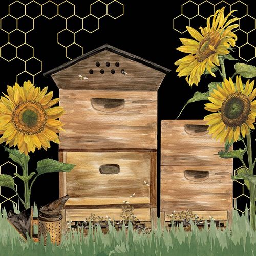 Reed, Tara 아티스트의 Honey Bees And Flowers Please on black VII작품입니다.