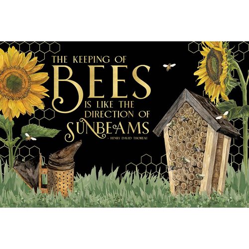 Reed, Tara 아티스트의 Honey Bees And Flowers Please landscape on black IV-Sunbeams작품입니다.
