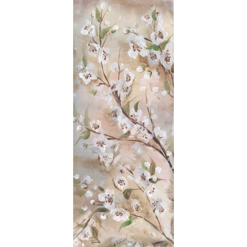 Cherry Blossoms Taupe Panel I