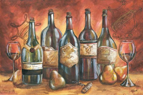 Red and Gold Wine Landscape