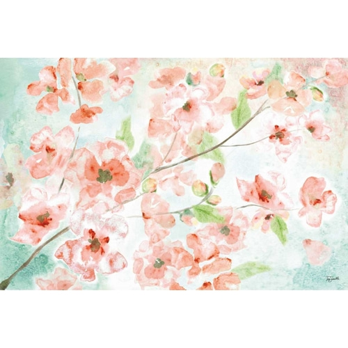 Watercolor Blossoms Landscape