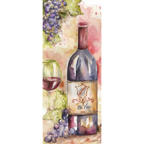 Watercolor Wine Panel I