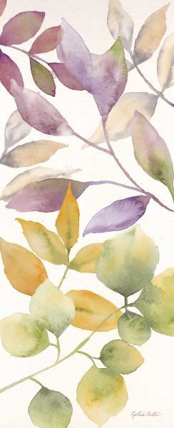 Watercolor Leaves Panel I