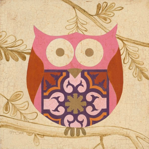 Pink Boho Owl
