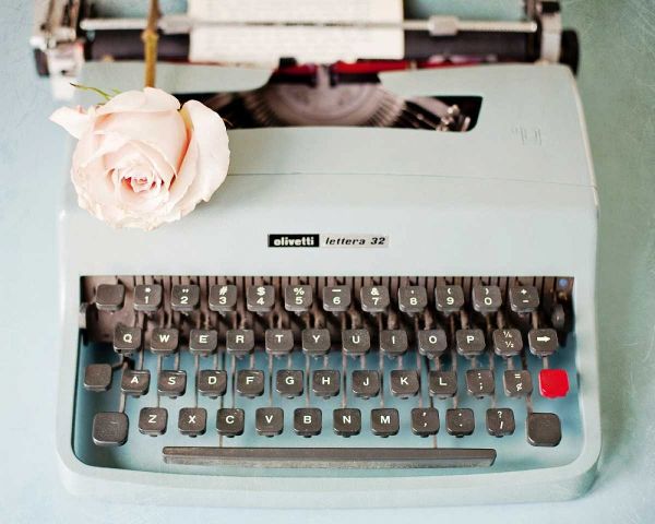 Back In Time Blue Typewriter