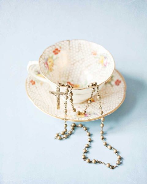 Pretty Teacup and Rosary 1