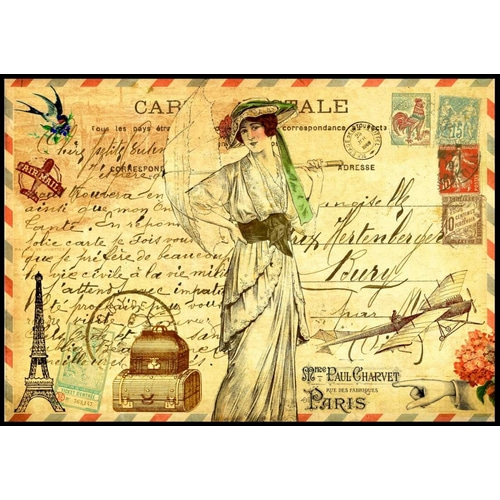 Vintage Paris Postcard Mademoiselle