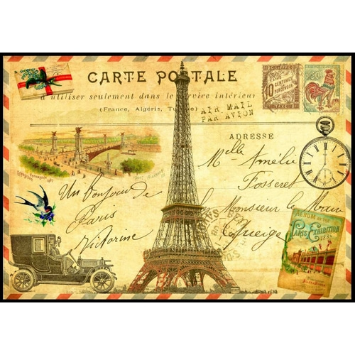 Vintage Paris Postcard Eiffel Tower