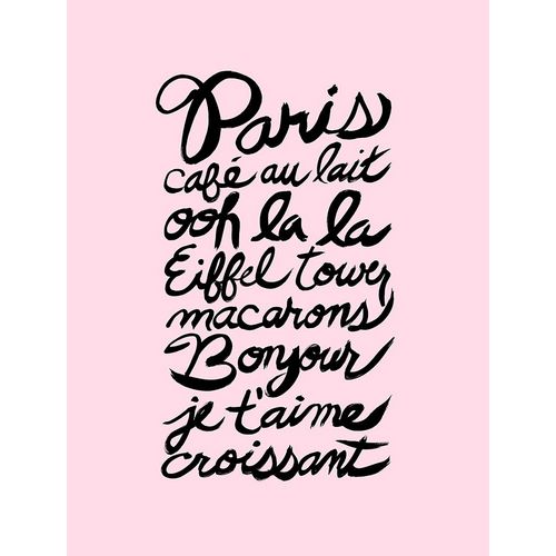 Paris Words Pink