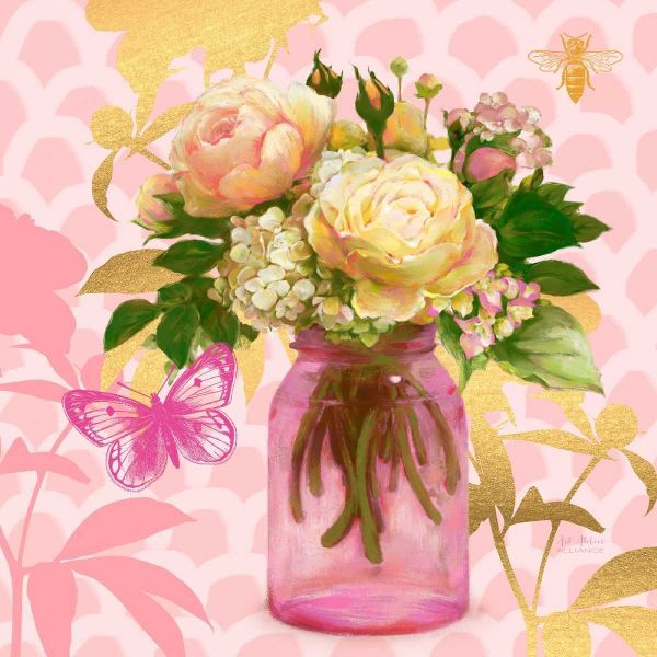Pink Mason Jar Bouquet