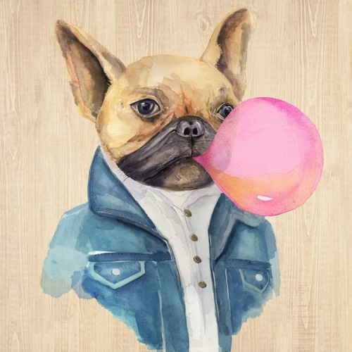 A Blowing Bubble French Bulldog
