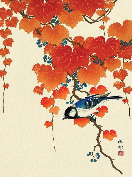 Bird and Red Ivy