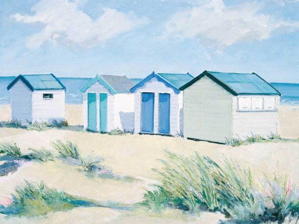 Beach  Huts On A Bright Day