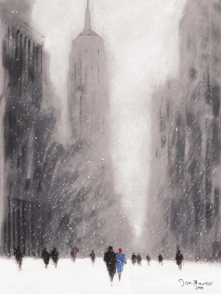 Heavy Snowfall, 5th Avenue - New York