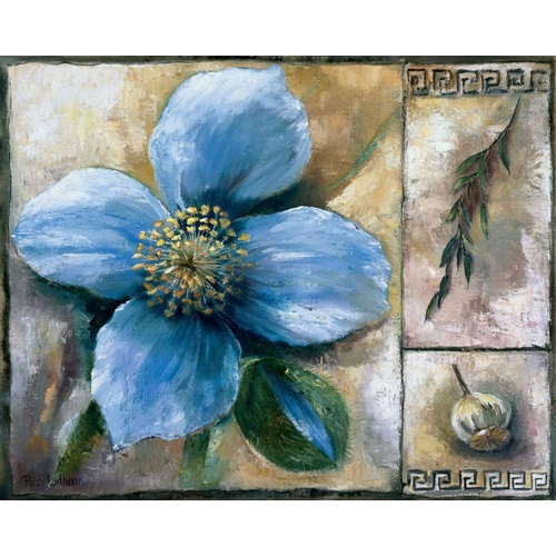 Blue poppy composition