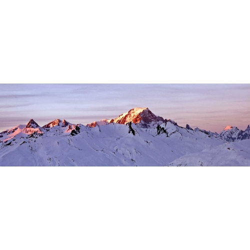 France, Snowcapped mountains, elevated view