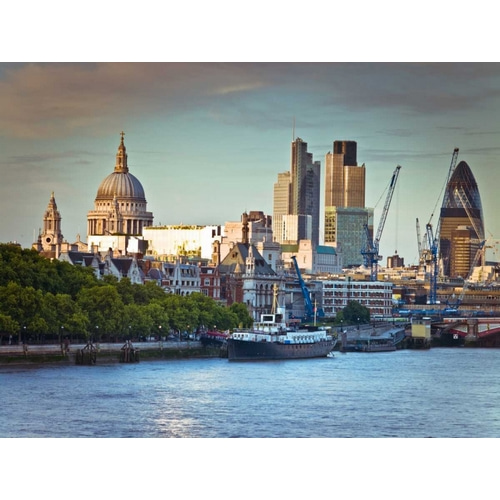 London skyline over the river Thames