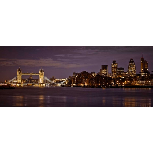 London skyline over river Thames