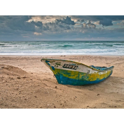 Fishing Boat on the shore, Palmachim Beach, Israel