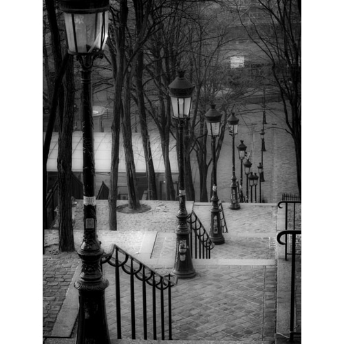 The famous staircase in Montmartre, Paris, France