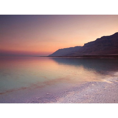 Dead sea shore at dusk, Israel