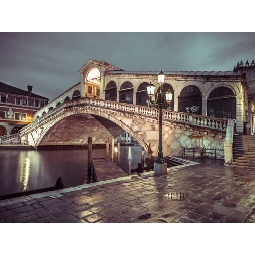Rialto Bridge at night, Venice, Italy, FTBR-1890
