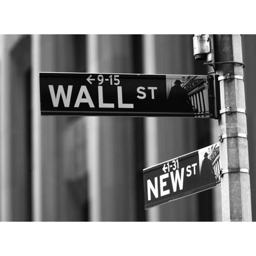 Wall street sign - New York city