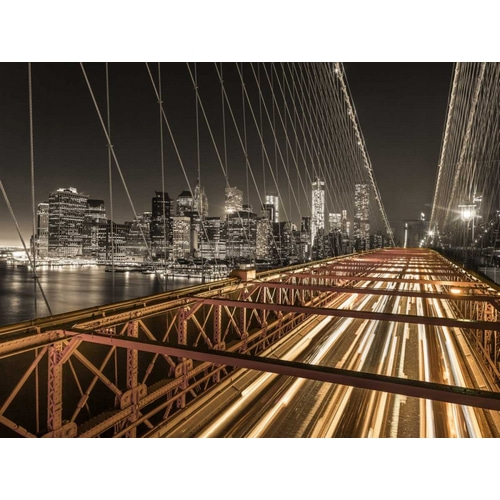 Brooklyn Bridge in evening, New York