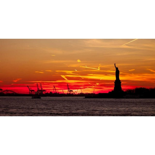 Statue of Liberty at sunset, New York
