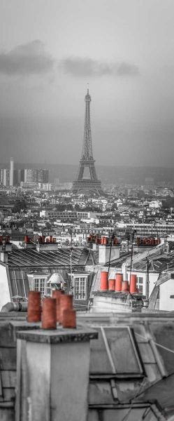 Cityscape of Montmartre with Eiffel Tower, Paris, France