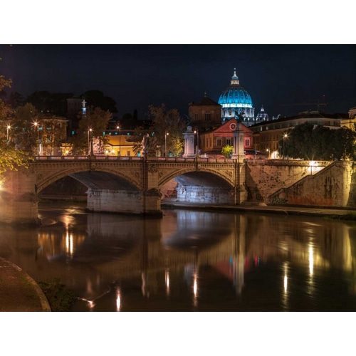Castle St Angelo bridge in Rome, Italy