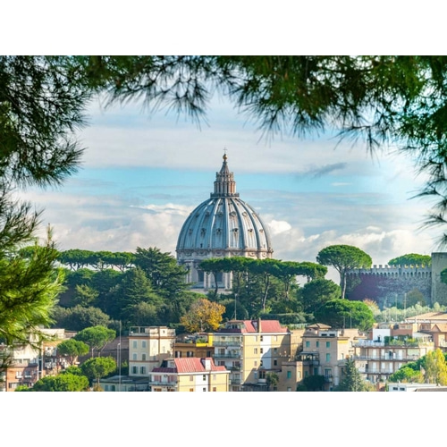 Vatican city with St. Peters Basilica, Rome, Italy