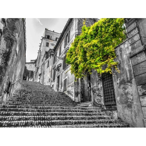 Steps through old buildings in Rome, Italy