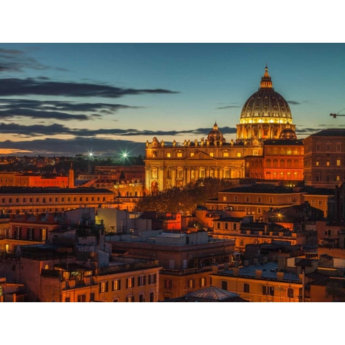Vatican city with St. Peters Basilica, Rome, Italy
