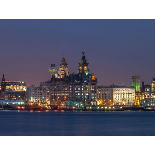 Liverpool city skyline across the River Mersey, UK,FTBR-1871