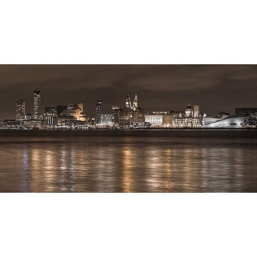 Liverpool city skyline across the River Mersey, UK,FTBR-1873