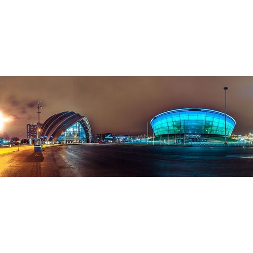 Evening view of Clyde Auditorium and SSE Hydro in Glasgow, FTBR-1903