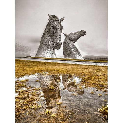 The kelpies horse statue at the Helix park in Falkirk -Scotland