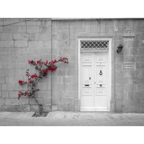 Old wooden door on house in Mdina, Malta