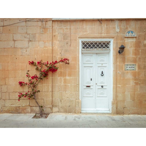 Old wooden door on house in Mdina, Malta