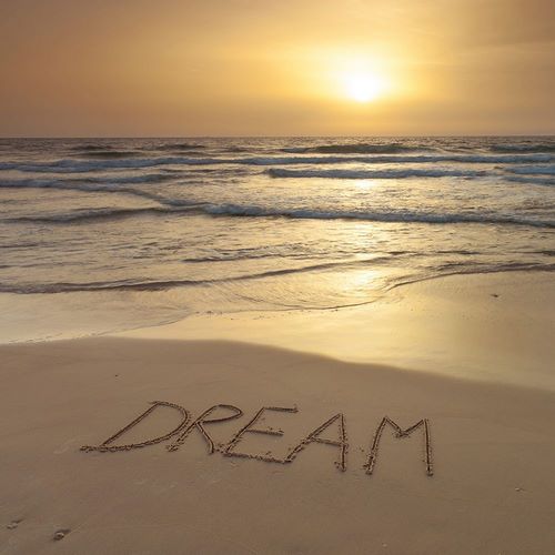 Frank, Assaf 아티스트의 Sand writing - Word Dream written on beach 작품