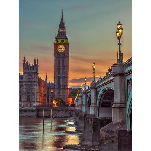 Frank, Assaf 아티스트의 Westminster bridge and Big Ben from Thames promenade-London-UK 작품
