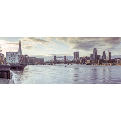 London skyline over river Thames, UK