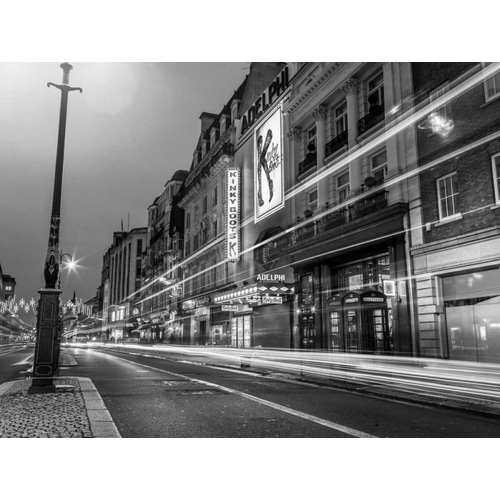 Black and white shot of London city street