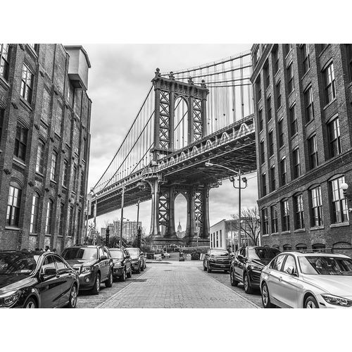 Frank, Assaf 아티스트의 Manhattan bridge from a street-New York 작품
