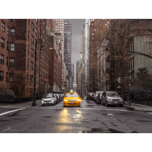 Streets of Manhattan with cars, New York City