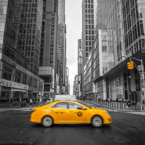 Cab on New York city street