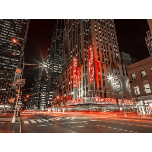 New York city stret in night