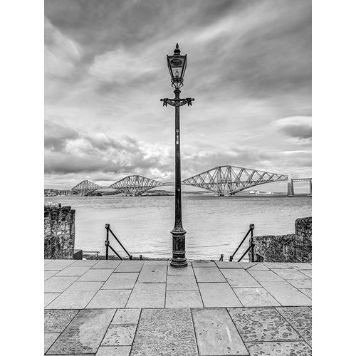 Forth Rail Bridge and lamp post, Scotland, FTBR-1812